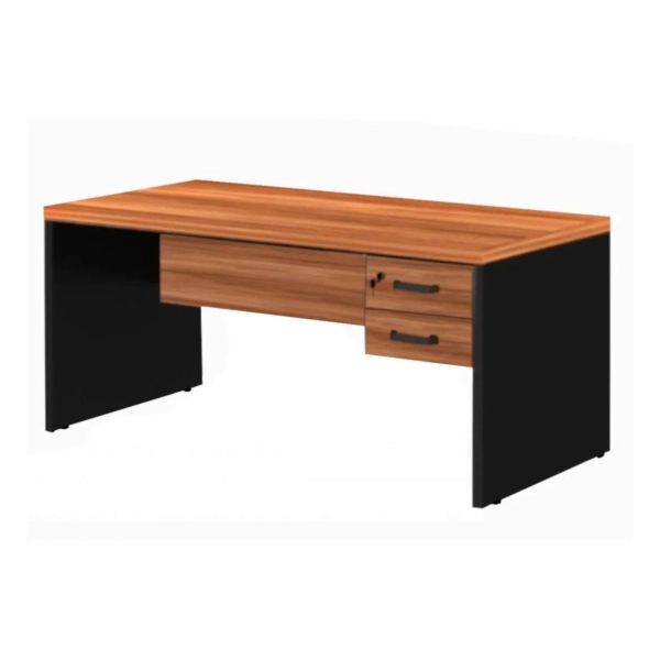 Mesa Escritório 1,50x0,60m - 02 Gavetas - Malaga/Preto